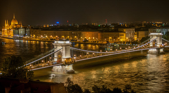 Vivir como Reyes en Budapest por la noche