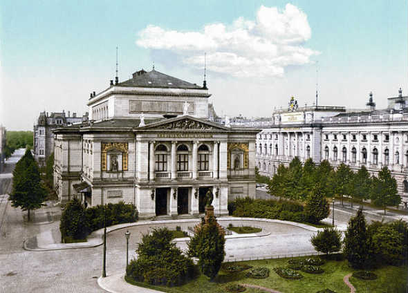 Gewandhaus de Leipzig, en 1900