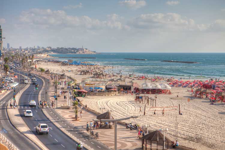 Frente marítimo de Tel Aviv, Israel. Foto © Turismo de Israel