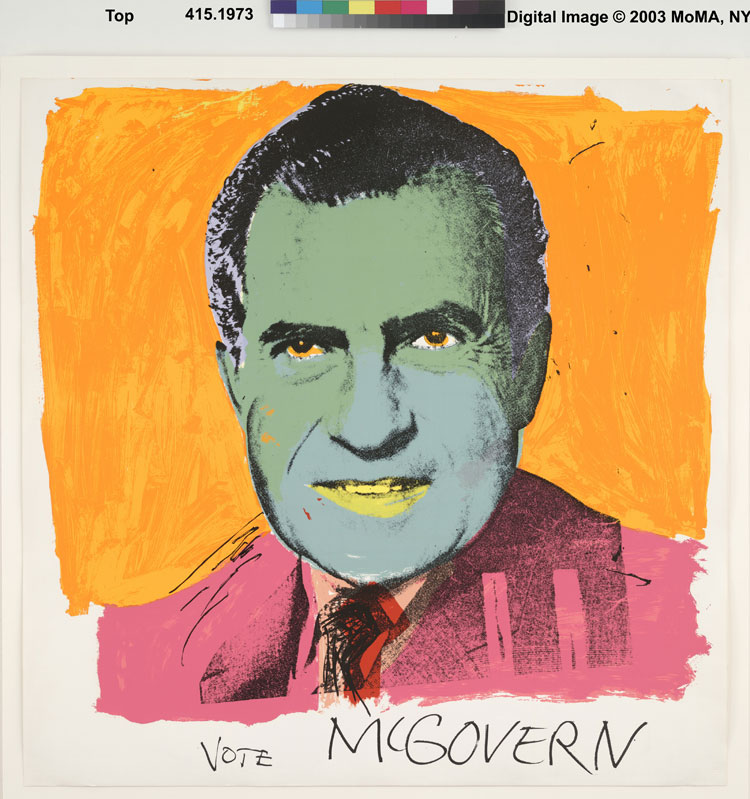 Andy Warhol (1928–1987), Vote McGovern. Colour screenprint, 1972. © 2016 The Andy Warhol Foundation for the Visual Arts, Inc./Artists Rights Society (ARS), New York and DACS, London.